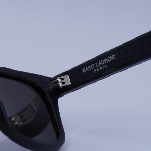 Saint Laurent SL51 051 Sunglasses Silver Glitter Square Frame, Grey Lenses - Picture 8 of 10